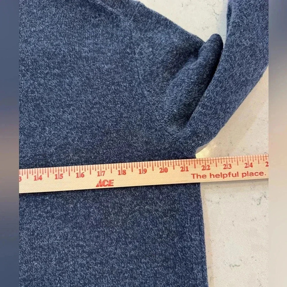 J. Crew Men's Lambswool Shawl-Collar
Pullover Sweater Marled Indigo Slim Large - Picture 5 of 11